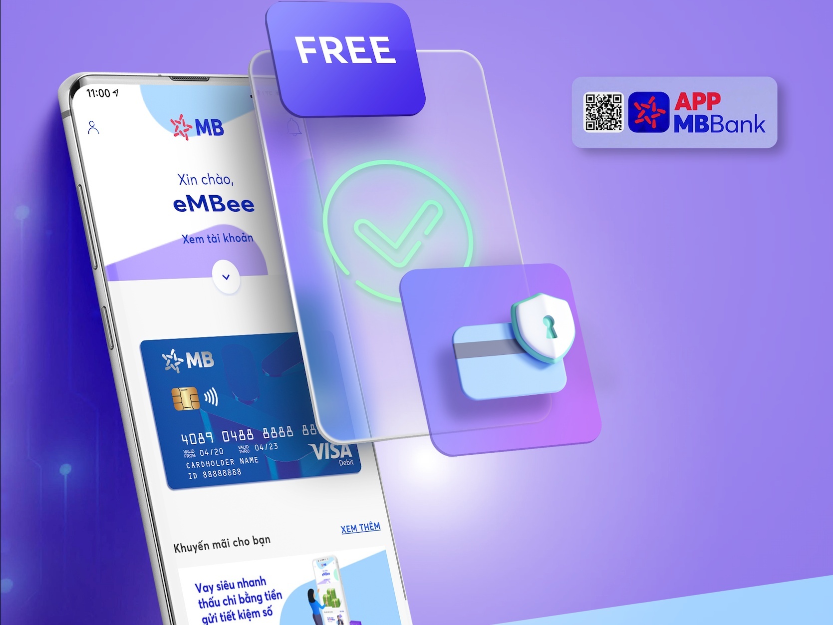 Mo the thanh toan MB Visa Debit mien phi tren App MBBank hinh anh