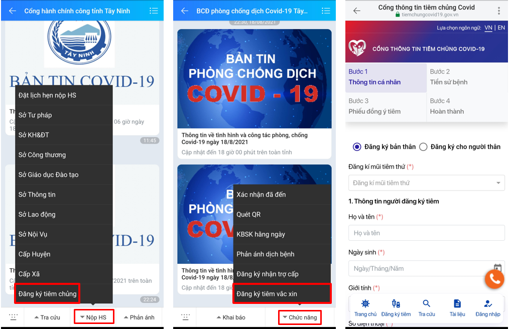 Zalo,  tiem vaccine anh 3