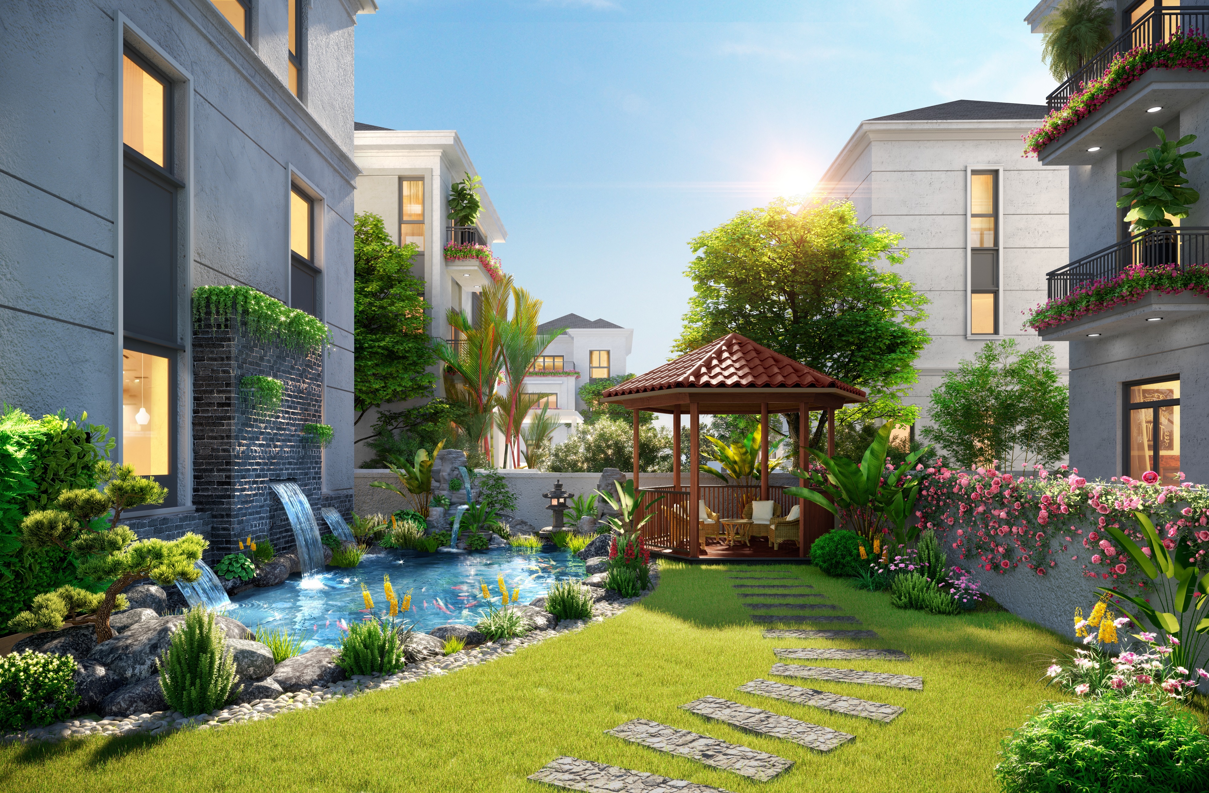 Tan huong cuoc song gan ket giua thien nhien tai biet thu song lap hinh anh