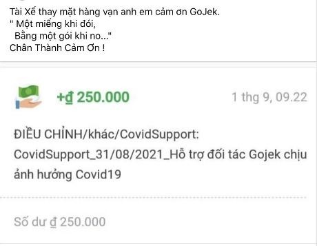 Gojek Việt Nam, hỗ trợ tiền cho tài xế ảnh 3 Gojek Viet Nam, ho tro tien cho tai xe anh 3