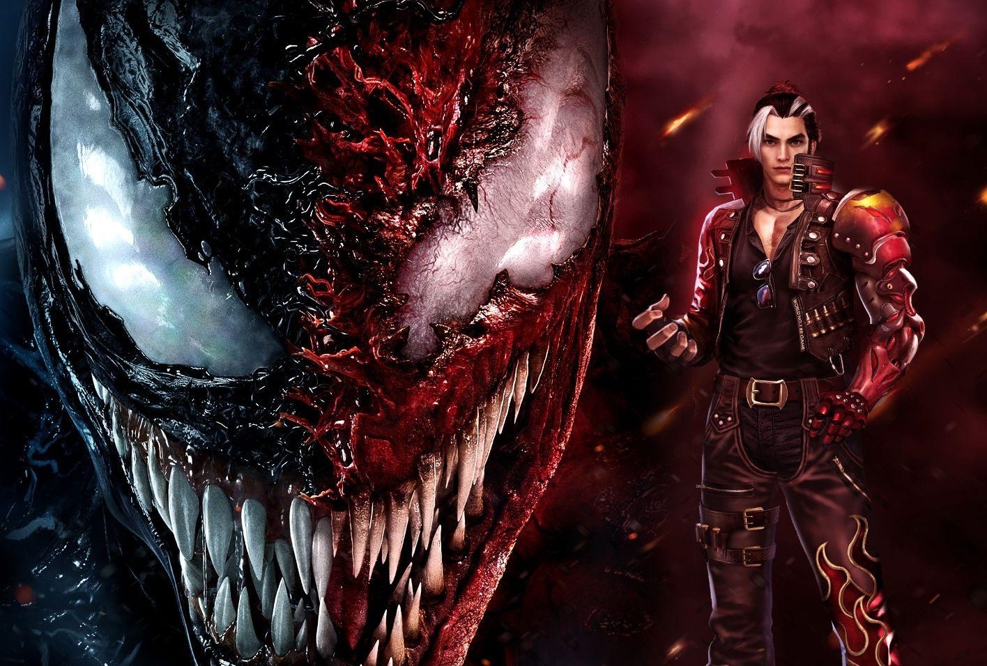 Nhap tiec hon loan voi man hop tac giua Free Fire va bom tan 'Venom 2' hinh anh