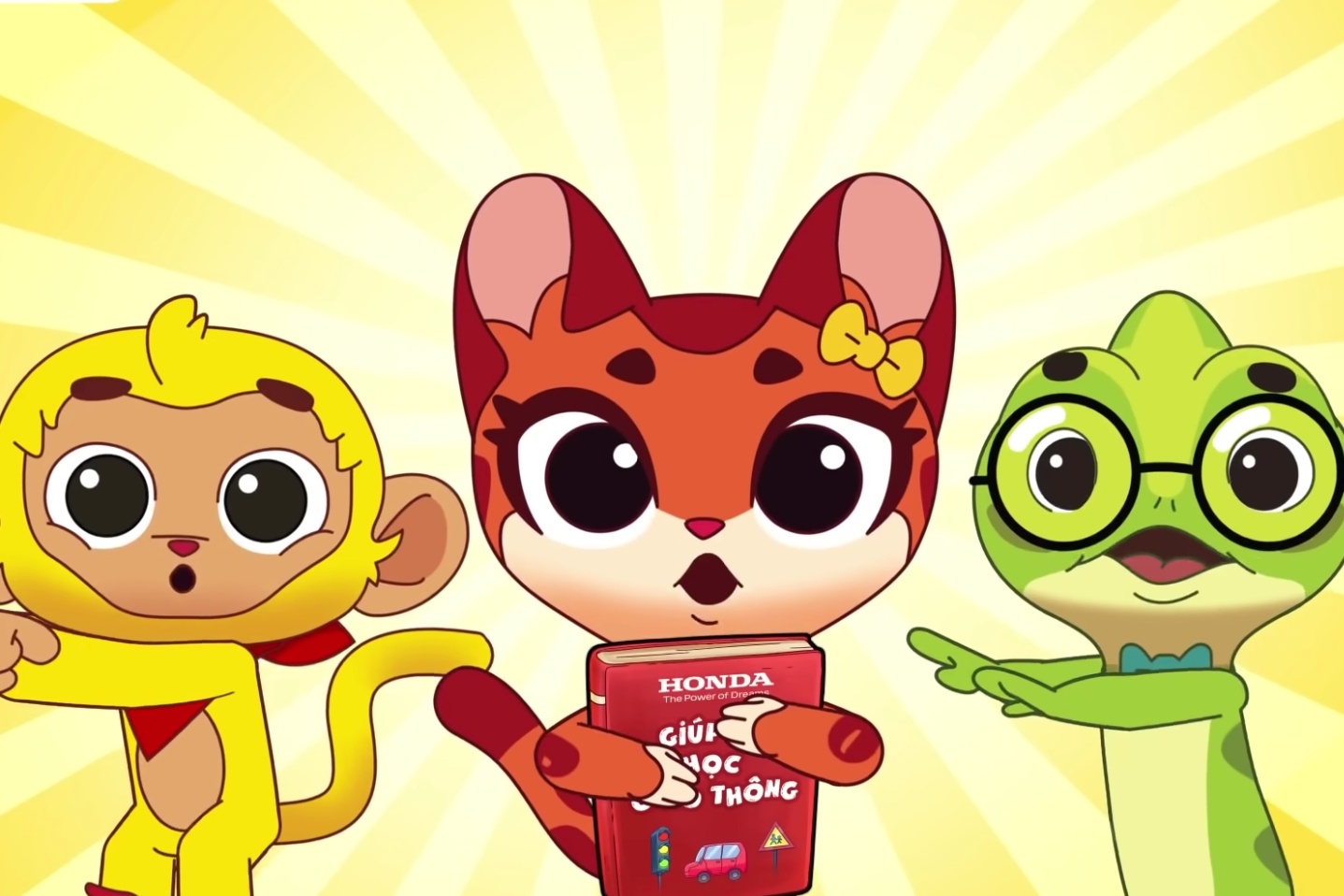 Tre de tiep thu kien thuc giao thong qua phim hoat hinh hinh anh