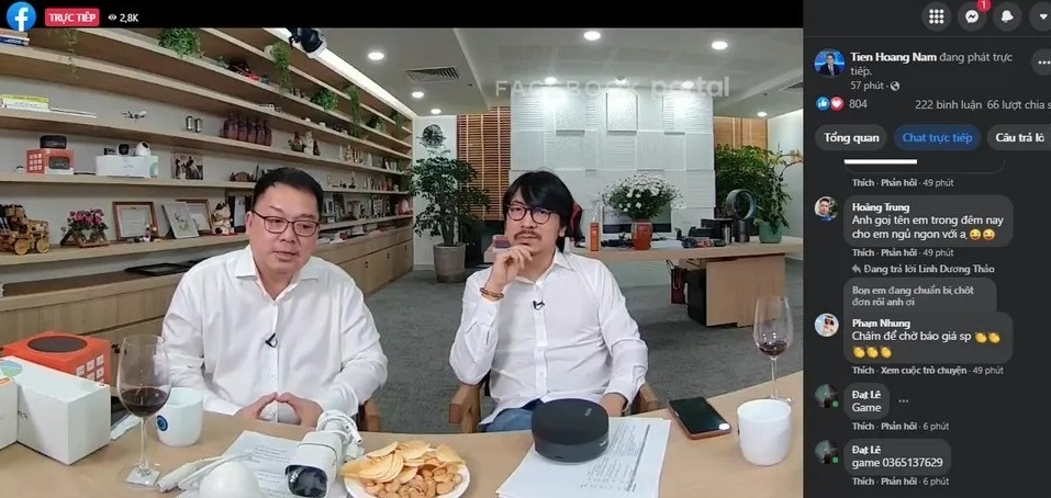 Chu tich FPT Telecom livestream ban hang anh 2