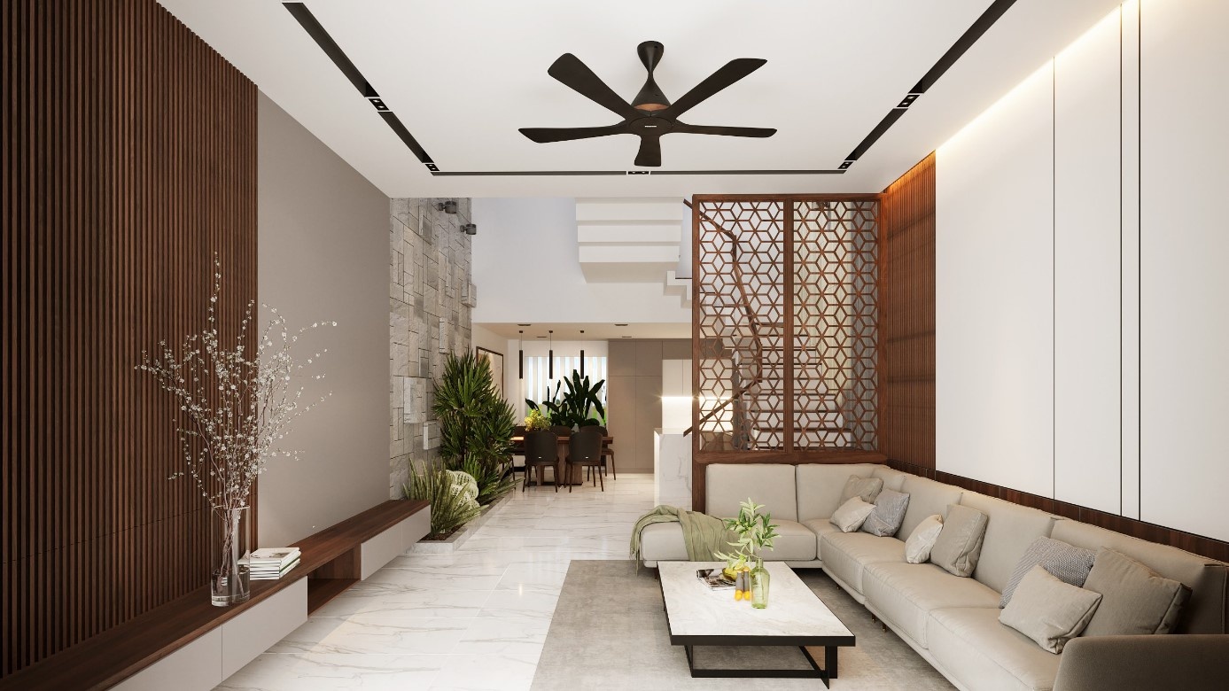 Tan trang nha cua cuoi nam voi quat tran hinh anh