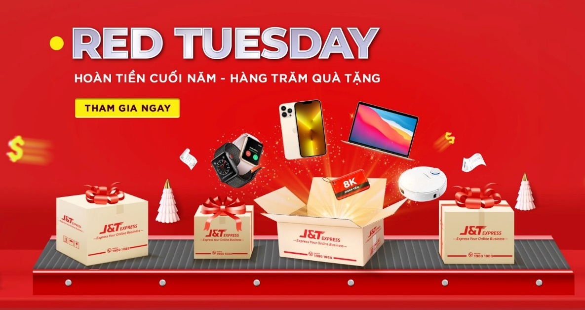 J&T Express,  Red Tuesday thang 12 anh 1