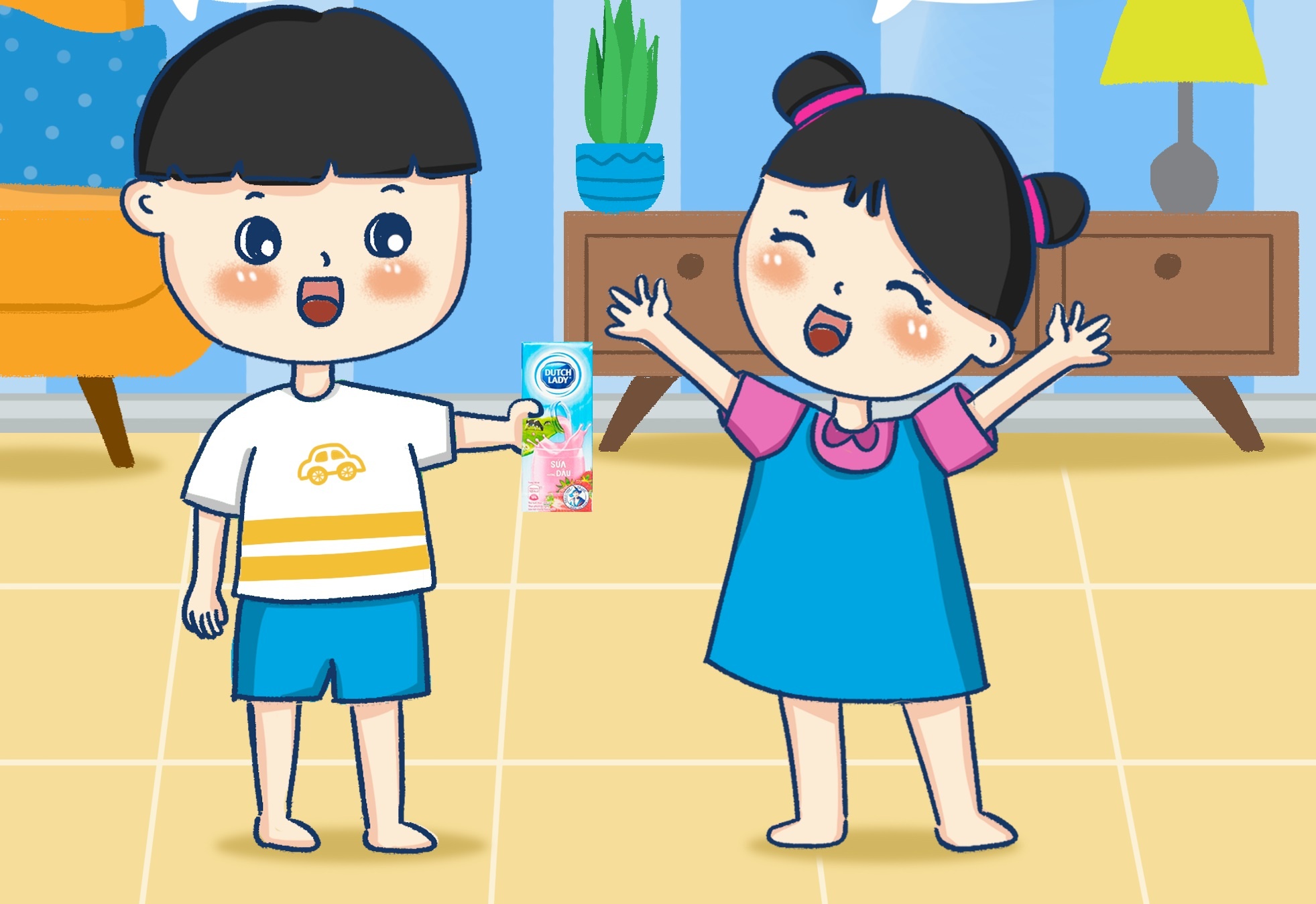 Mot ngay cung con lam ban voi sua tuoi hinh anh