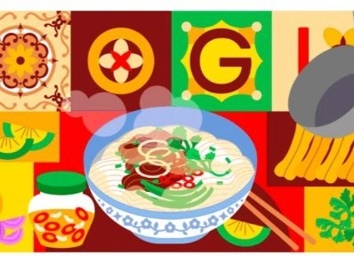 Pho Viet Nam xuat hien tren Google Doodle hinh anh