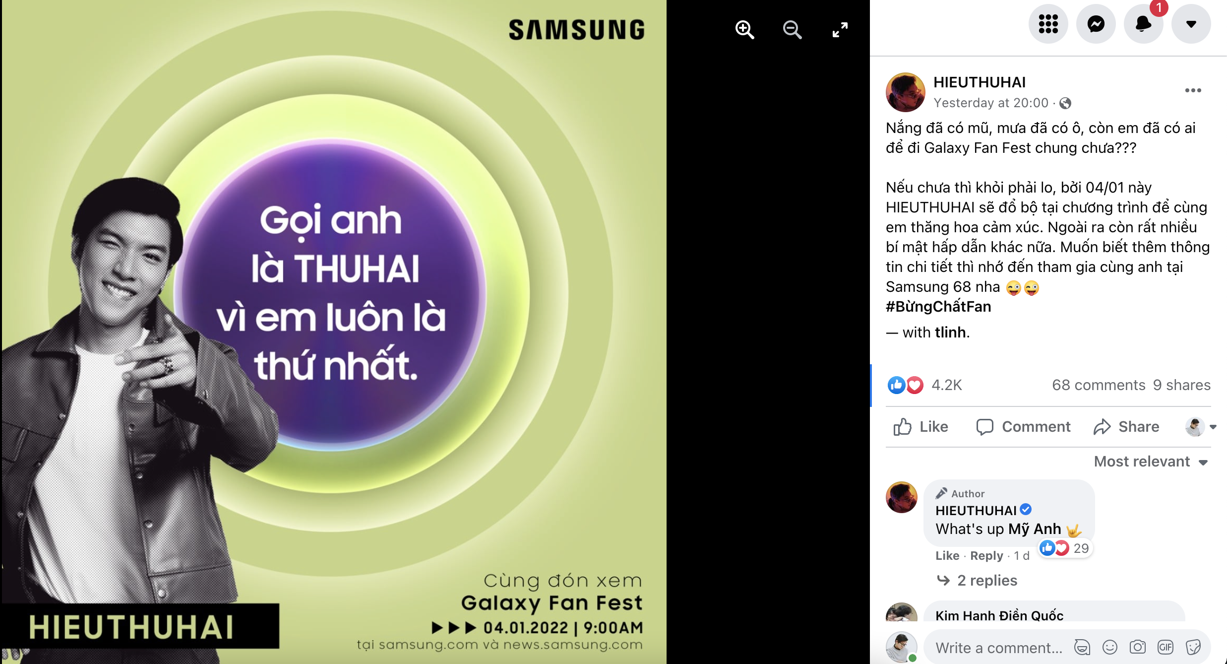 HIEUTHUHAI,  Tlinh,  My Anh anh 1