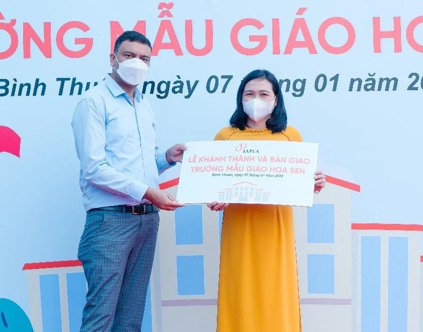 Japfa Viet Nam khanh thanh va ban giao truong mau giao tai Binh Thuan hinh anh