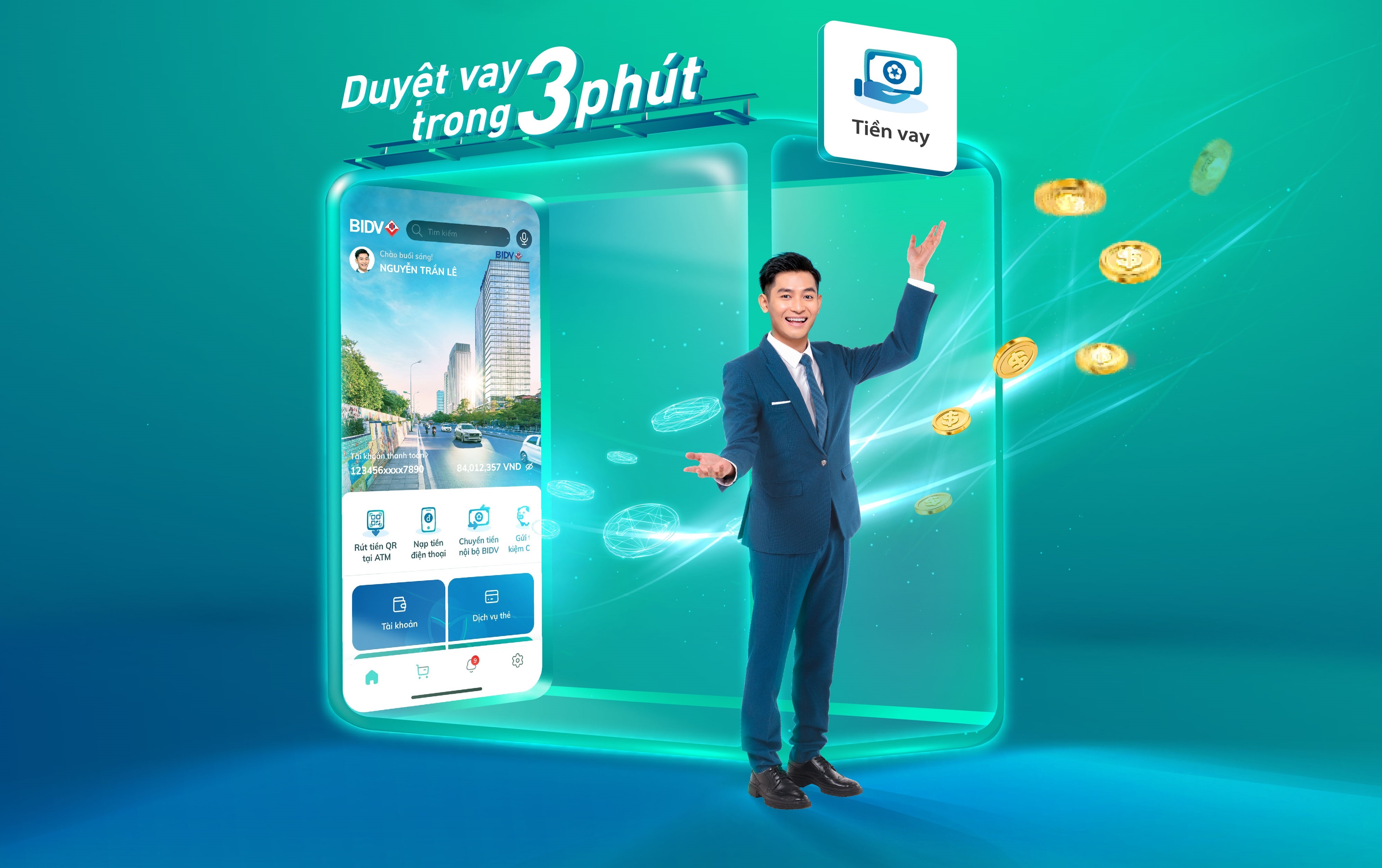 Vay online trong vai phut tren BIDV SmartBanking hinh anh