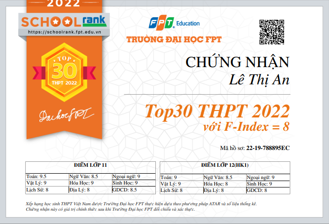 FPT,  SchoolRank anh 2