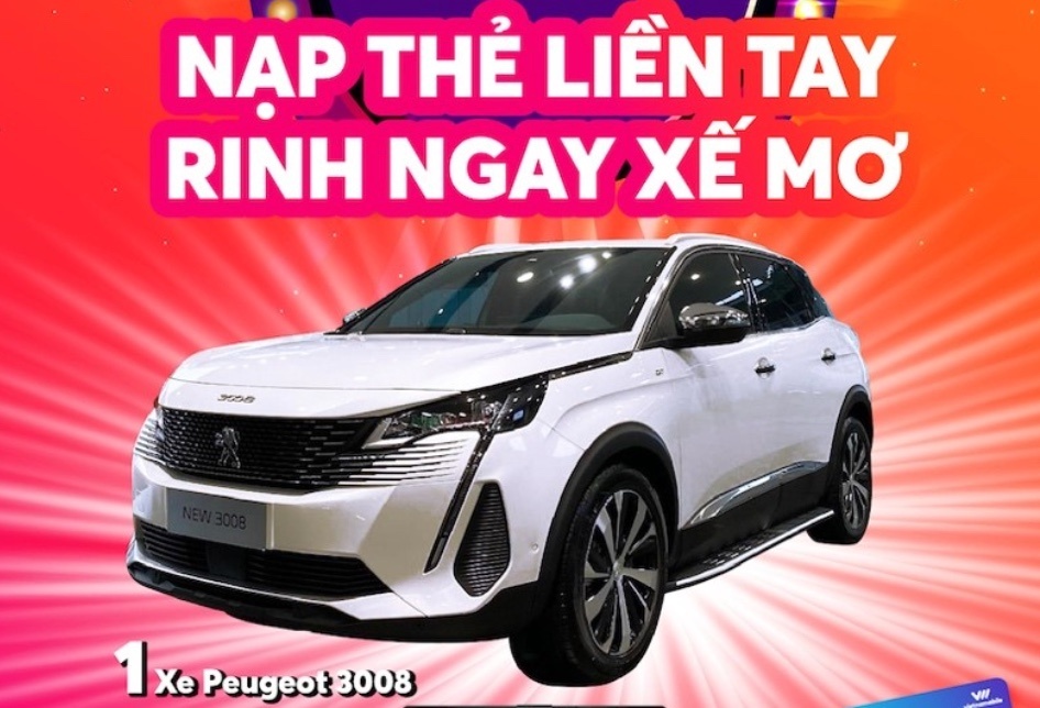 Co hoi trung xe Peugeot 1 ty dong khi nap the Vietnamobile hinh anh