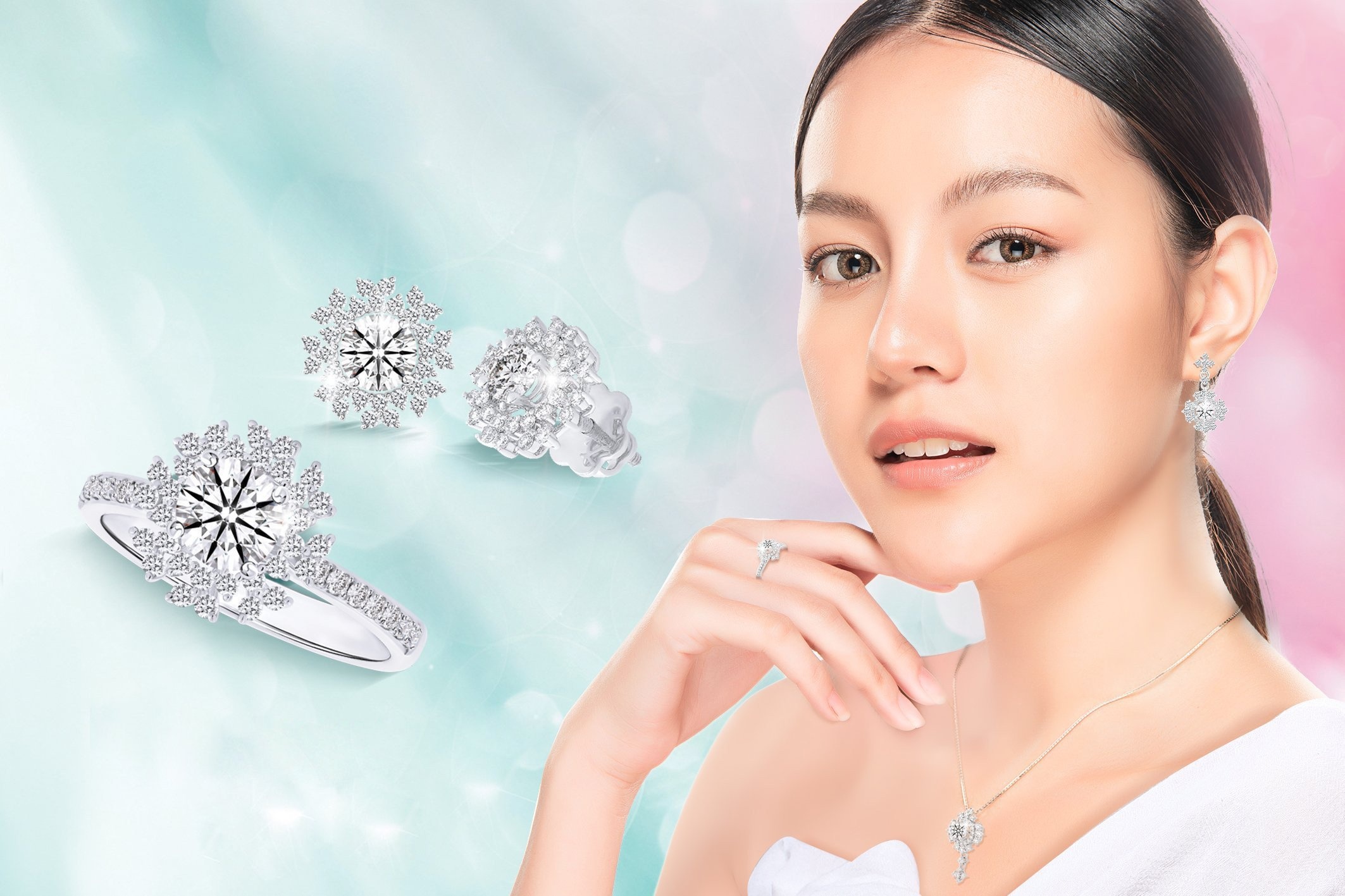 DOJI ra mat BST trang suc kim cuong cao cap dip 8/3 hinh anh