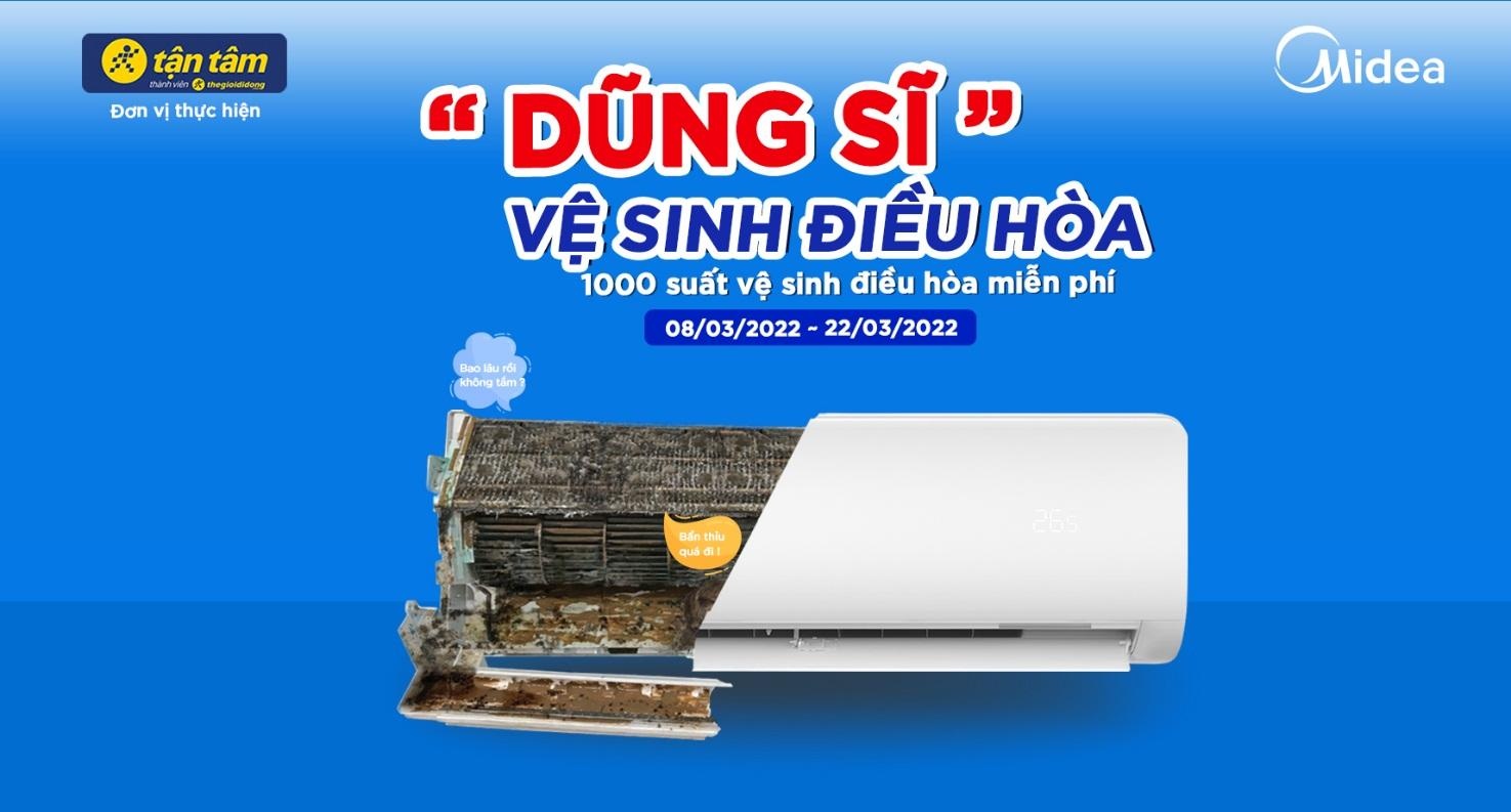 1.000 suat ve sinh dieu hoa mien phi tu thuong hieu Midea hinh anh