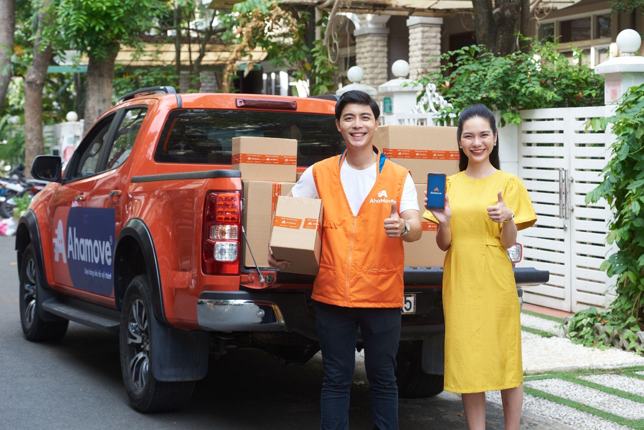 Ahamove ra mat dich vu giao hang bang xe ban tai tai Ha Noi hinh anh