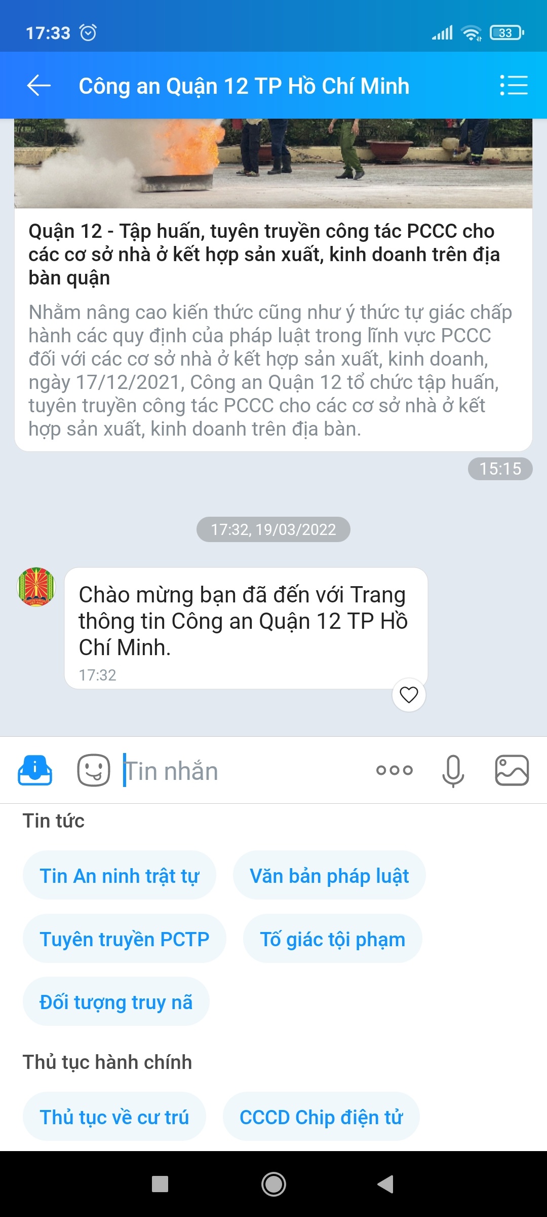 Cong an quan 12 TP.HCM,  Zalo anh 5