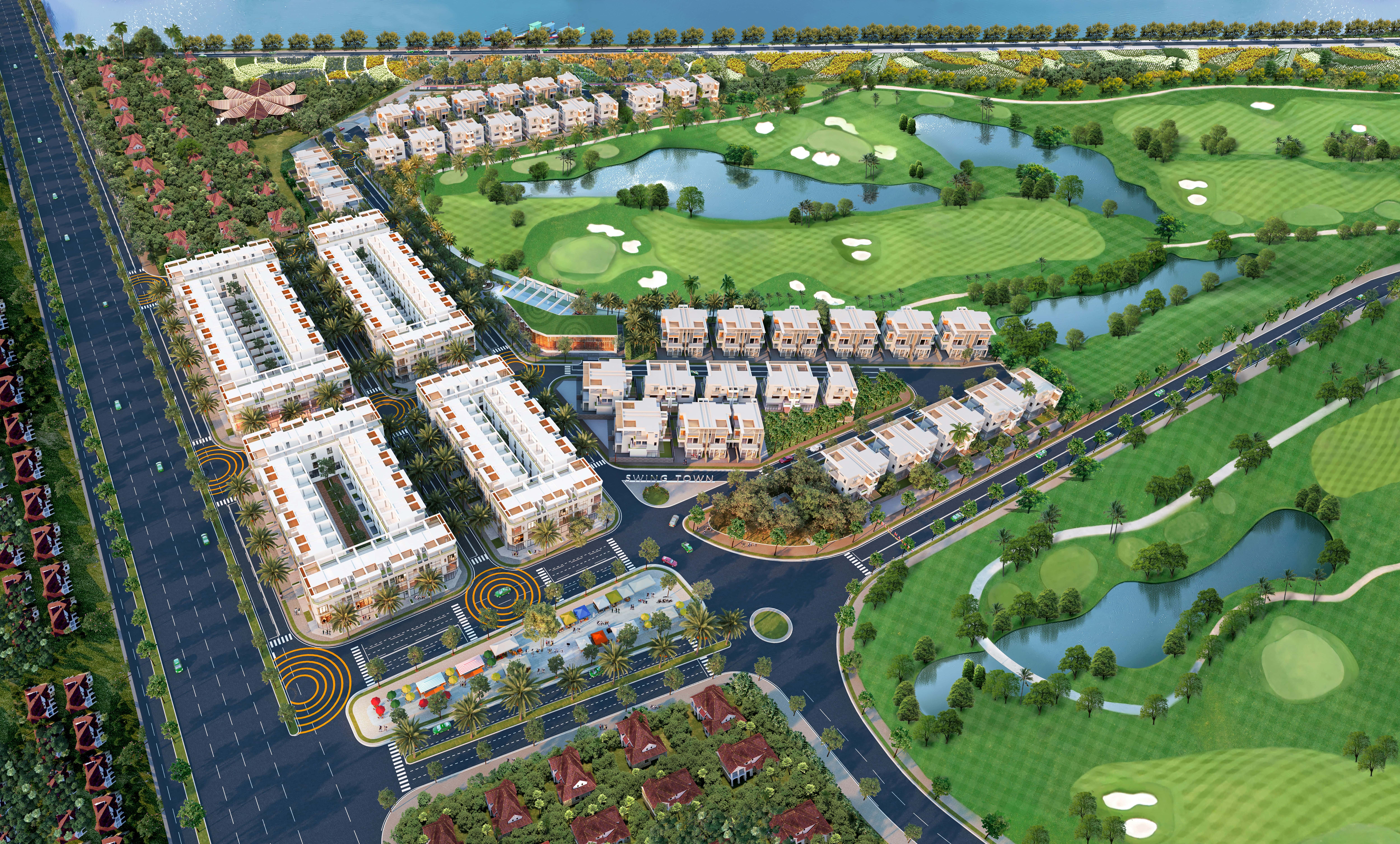 Khong gian song dang cap tai Lang sinh thai golf Green Center hinh anh