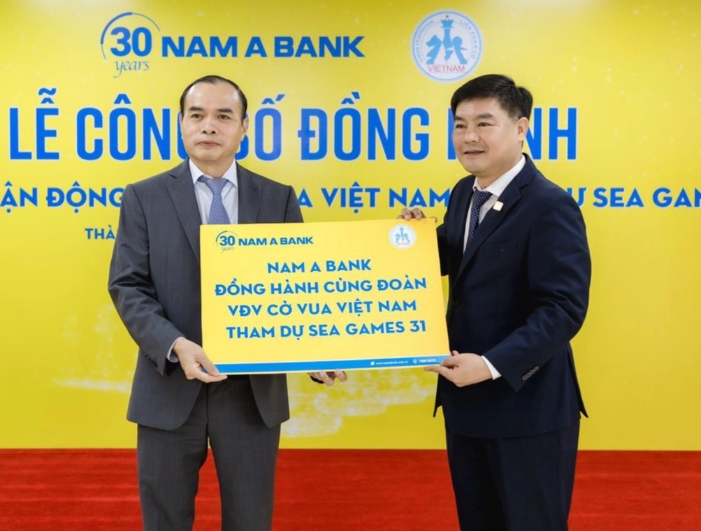 Nam A Bank dong hanh cung doi tuyen co vua Viet Nam du SEA Games 31 hinh anh
