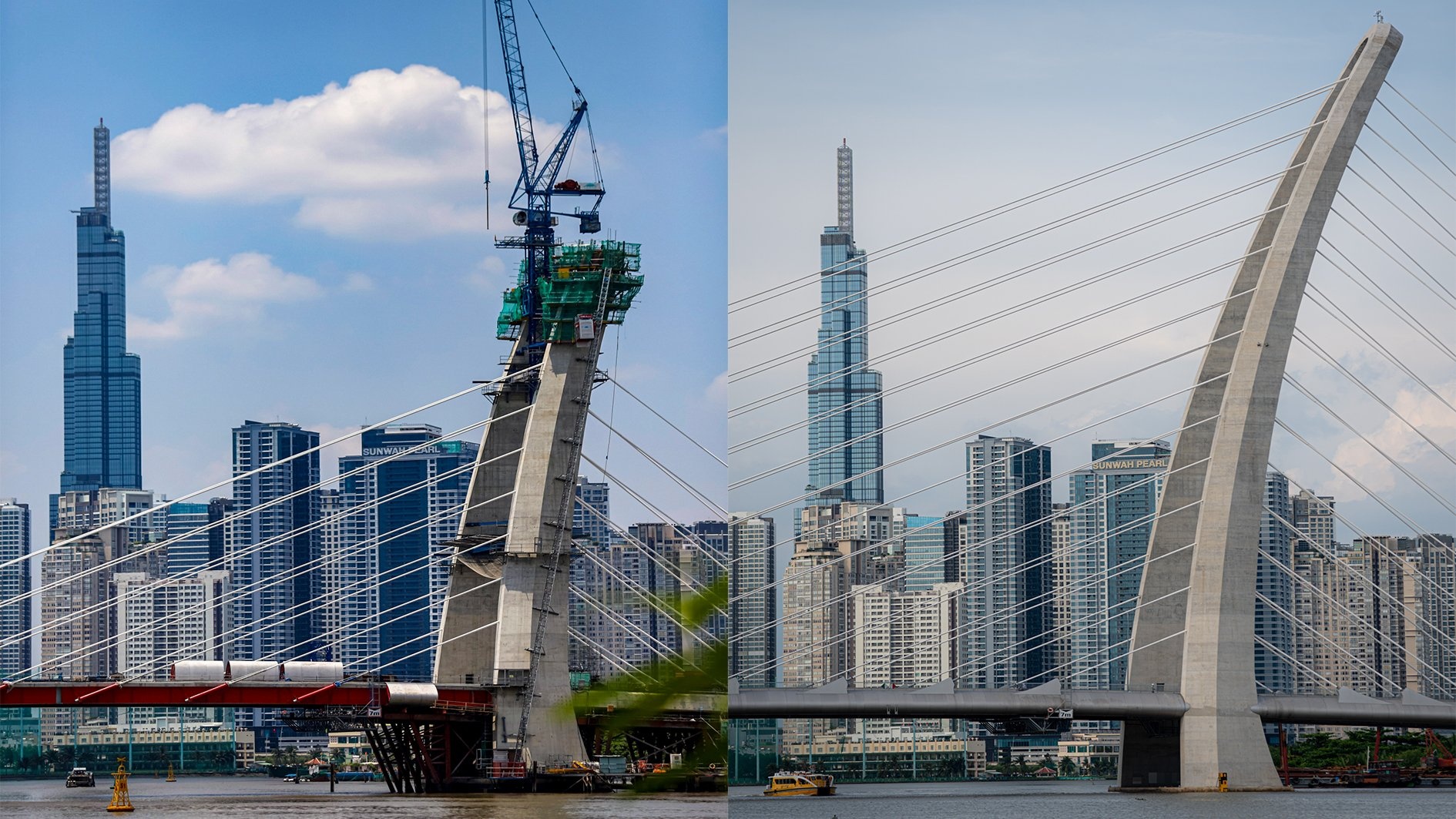 Truoc va sau khi cau Thu Thiem 2 hoan thanh hinh anh