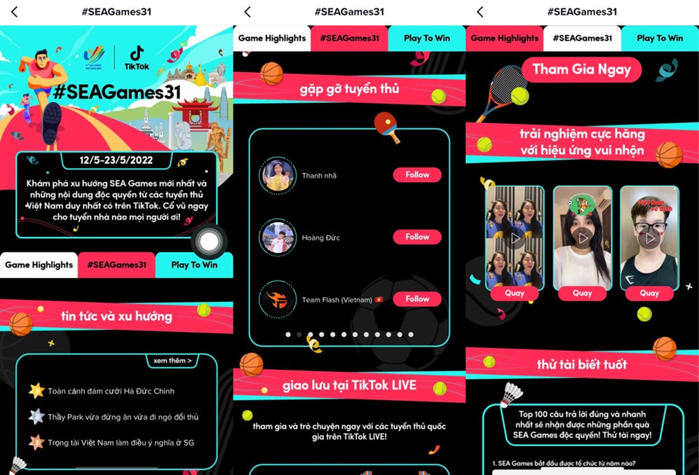TikTok,  SEA Games 31 anh 1