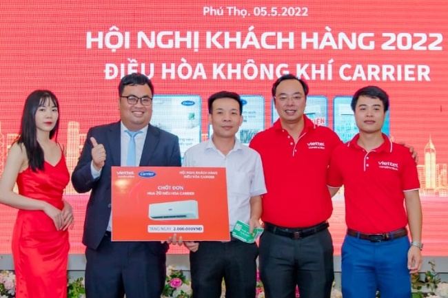 Viettel Construction phan phoi toan quyen dieu hoa Carrier hinh anh