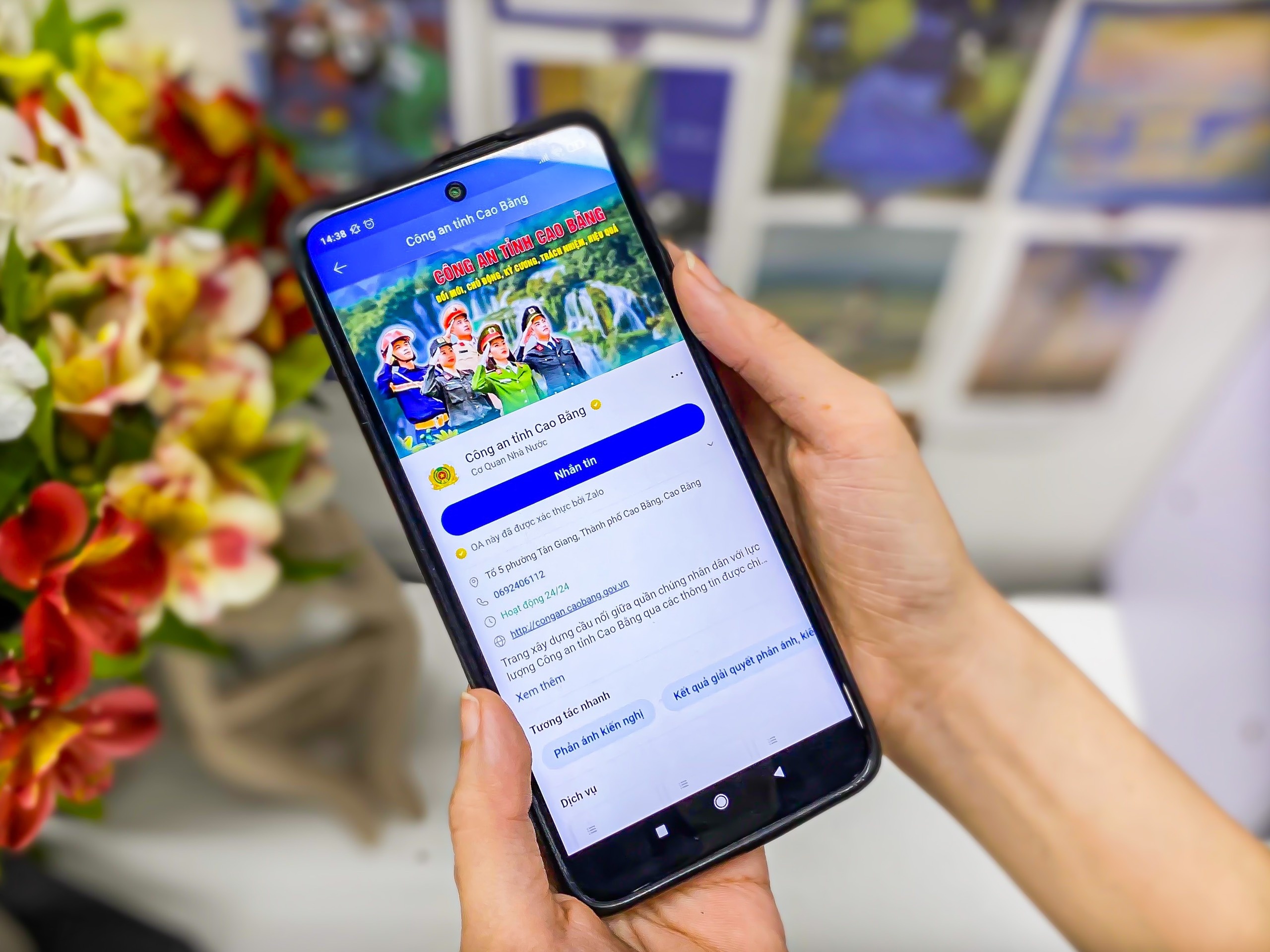 cong an tinh Cao Bang,  Zalo anh 1