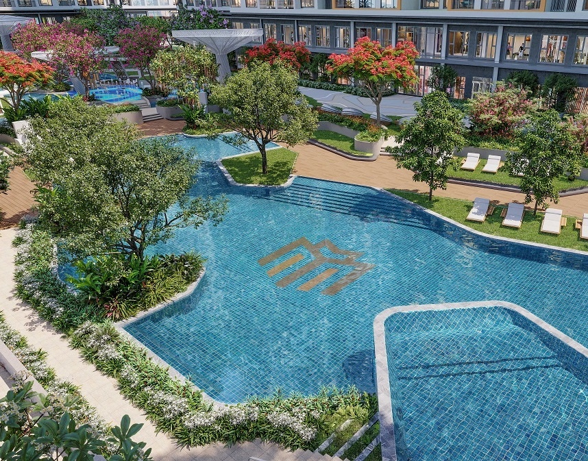 Du an co ho boi phi thuyen 65 m tai Vinhomes Grand Park hinh anh