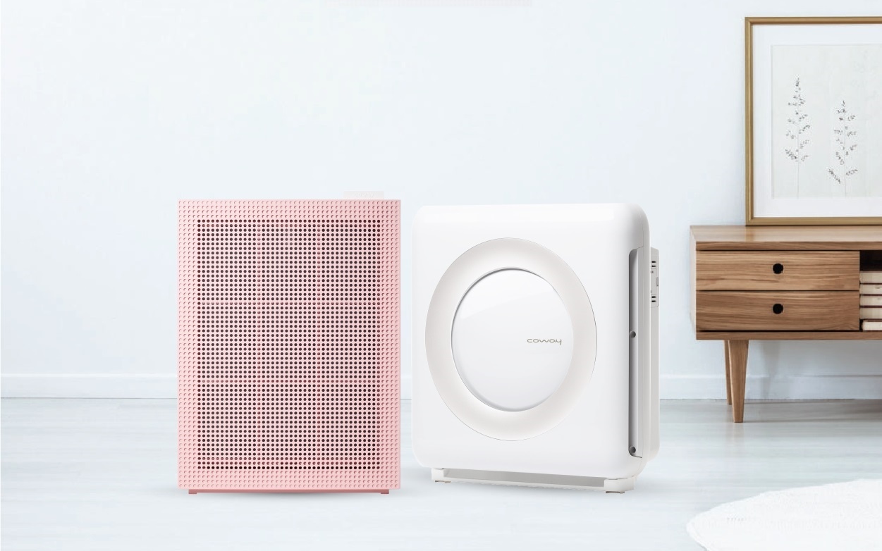 Coway trinh lang 2 dong may loc khong khi the he moi hinh anh