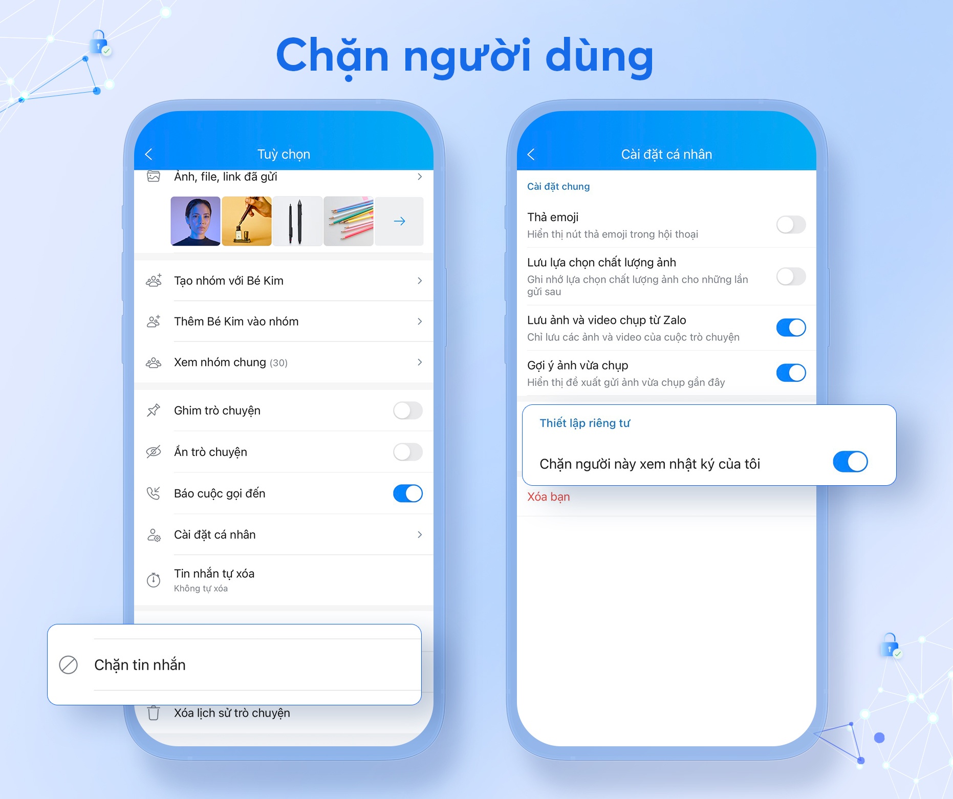 Zalo,  ung dung lien lac anh 2
