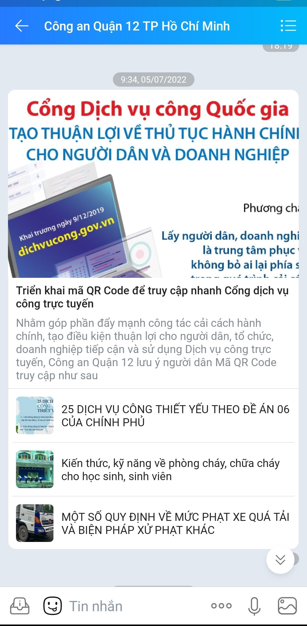 thu tuc hanh chinh,  Zalo anh 1