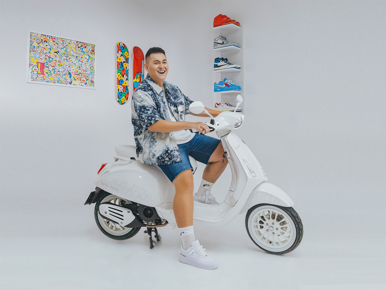 7 ly do giup phien ban Justin Bieber x Vespa thu hut tin do thoi trang hinh anh