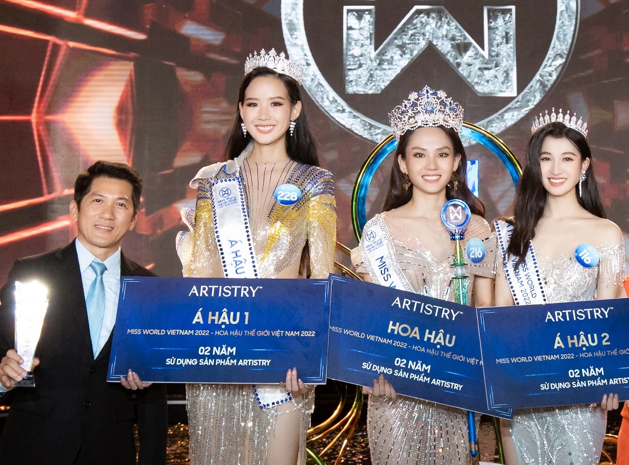 My pham Artistry dong hanh cung top 3 Miss World Vietnam 2022 hinh anh