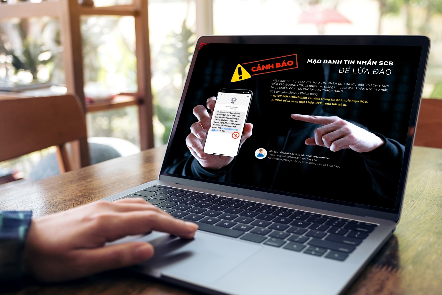 SCB canh bao tinh trang chen song tao tin nhan gia mao ngan hang hinh anh
