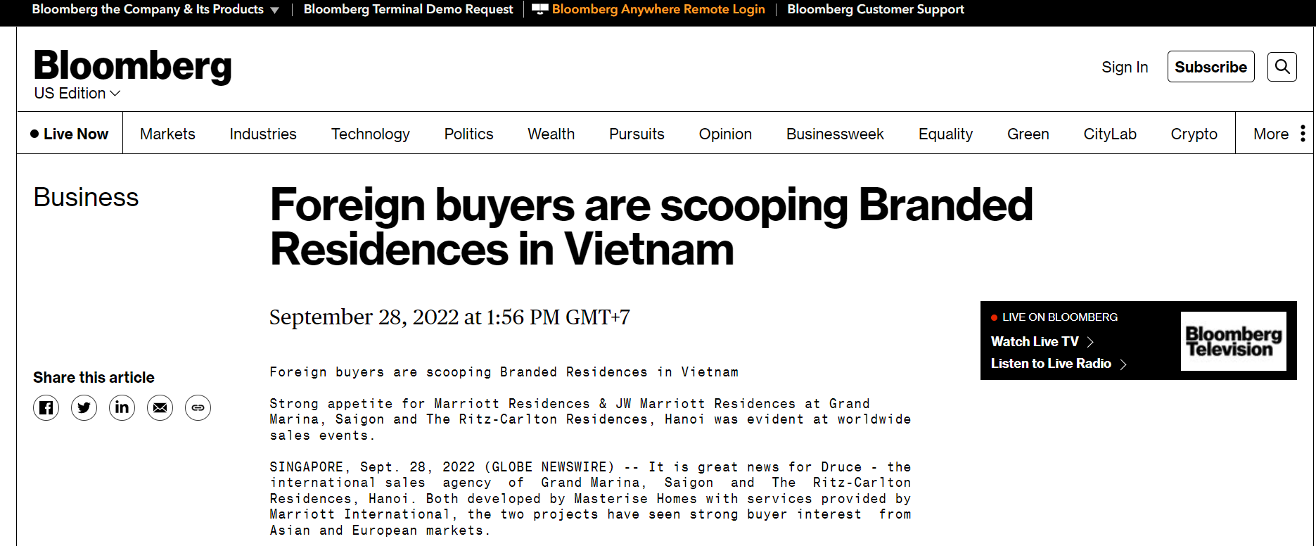 Marriott International,  Masterise Homes anh 2