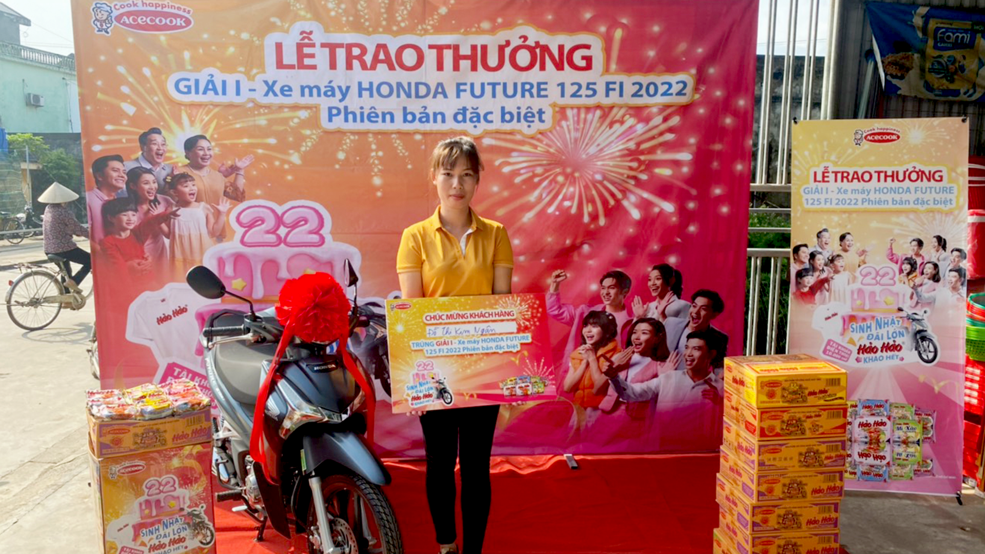 Co hoi trung xe Honda Future phien ban dac biet khi an Hao Hao hinh anh