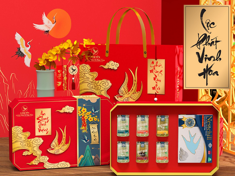 Thuong hieu yen sao V.Hai Yen ra mat combo qua tang Tet hinh anh