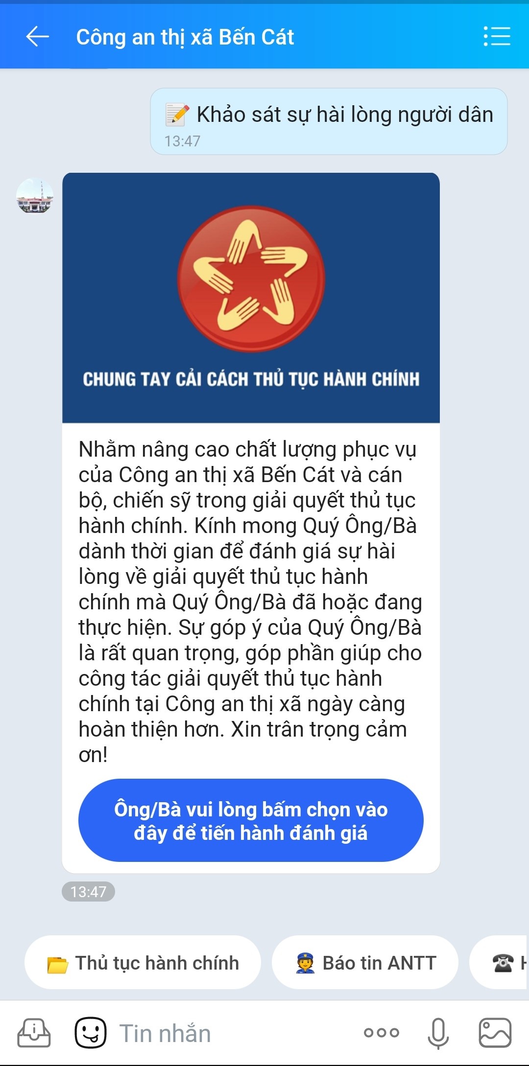 Zalo cua Cong an anh 9
