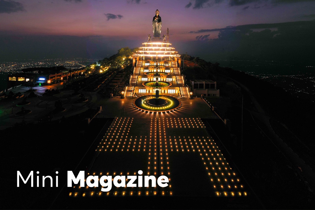 Chiem nguong quan the tam linh nui Ba Den bung sang trong dem hinh anh