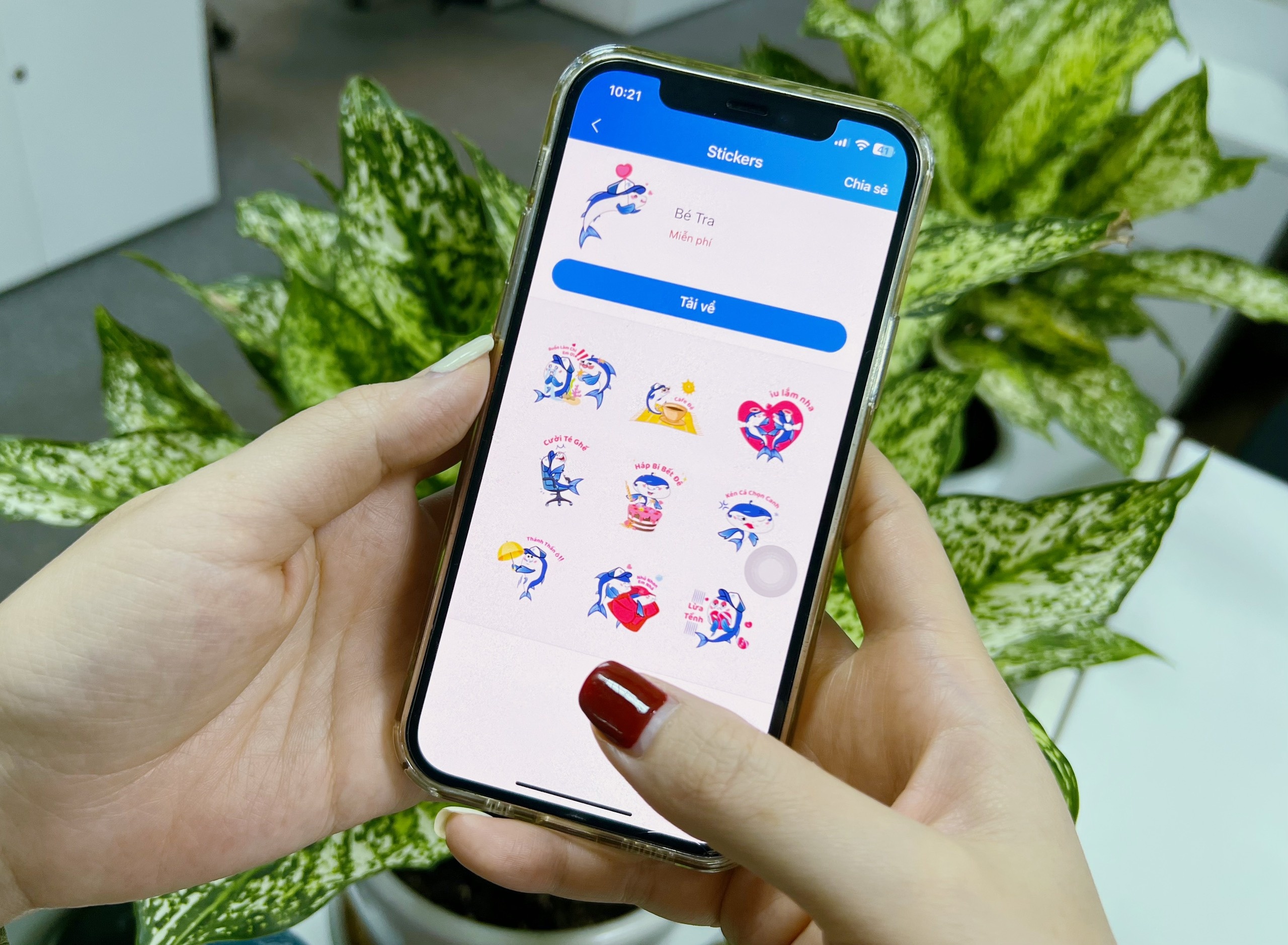 Bo sticker Be Tra duoc nguoi dung Zalo ua chuong hinh anh