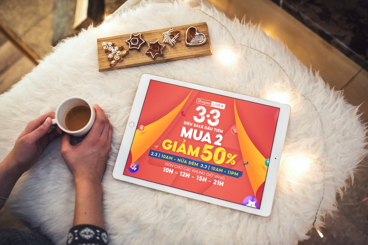 Loat uu dai mua 2 giam 50% da nganh hang tren Shopee Live hinh anh