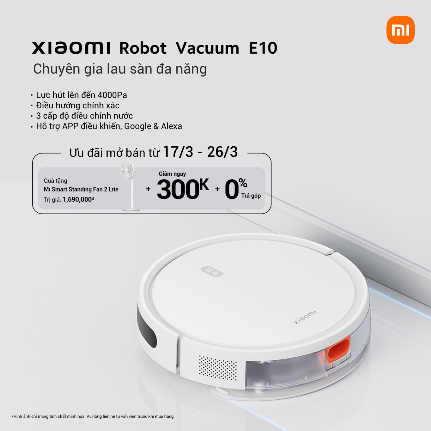 Xiaomi Robot Vacuum E10,  robot hut bui anh 3
