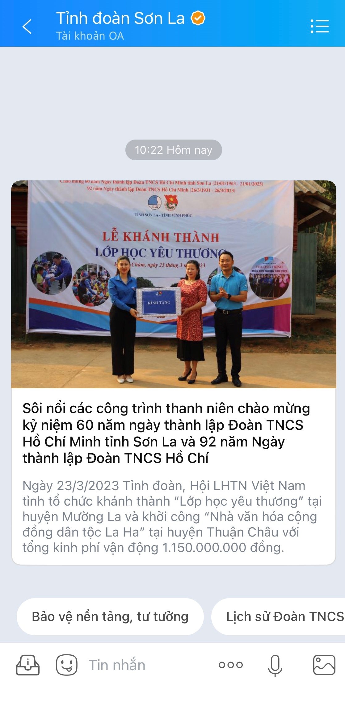 Zalo OA ảnh 4 Zalo OA anh 4