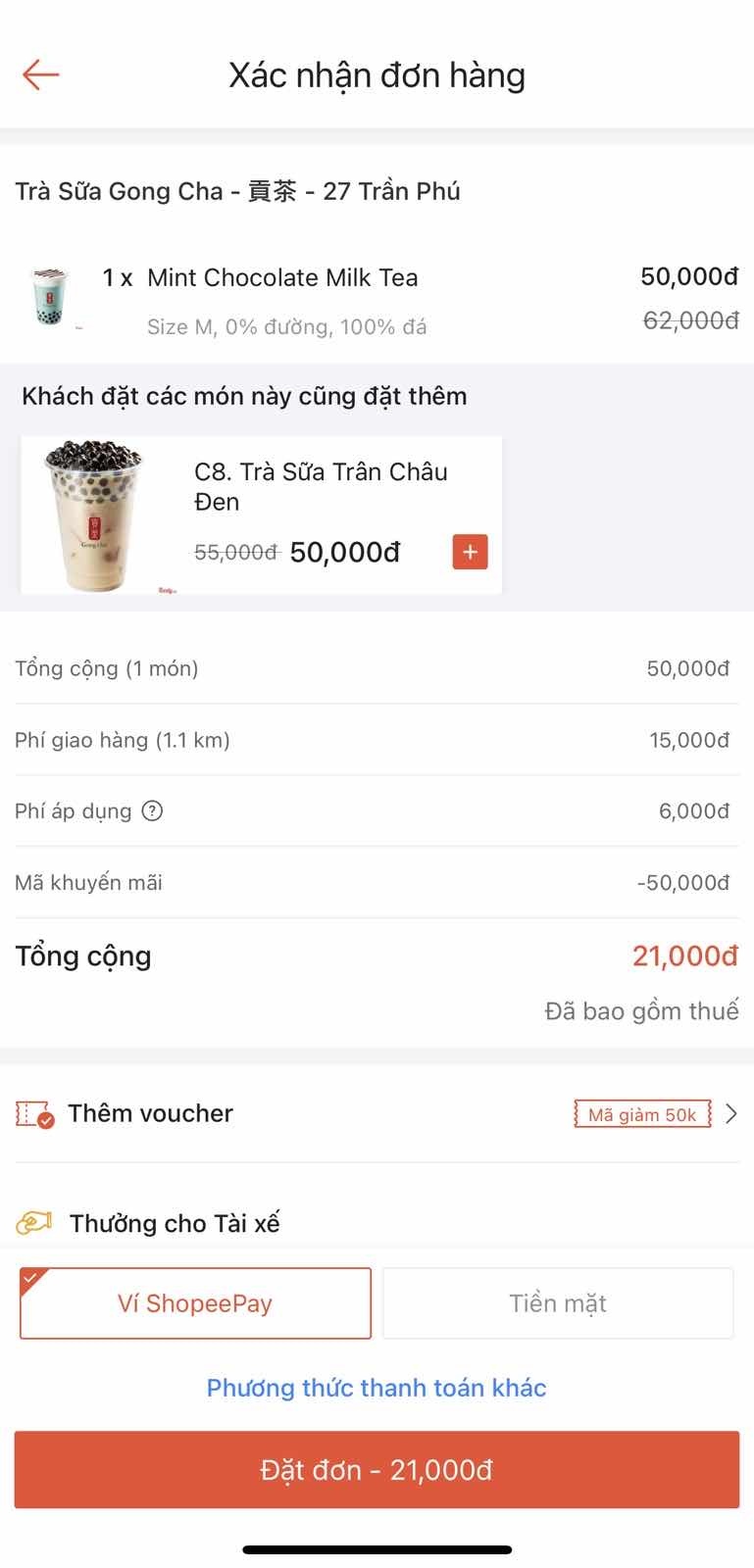 ShopeeFood,  Gong Cha anh 1