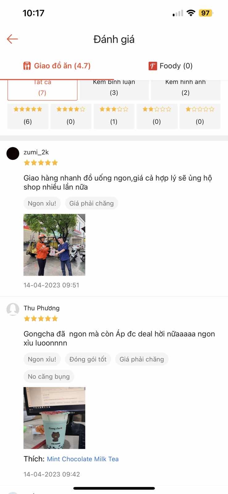 ShopeeFood,  Gong Cha anh 3