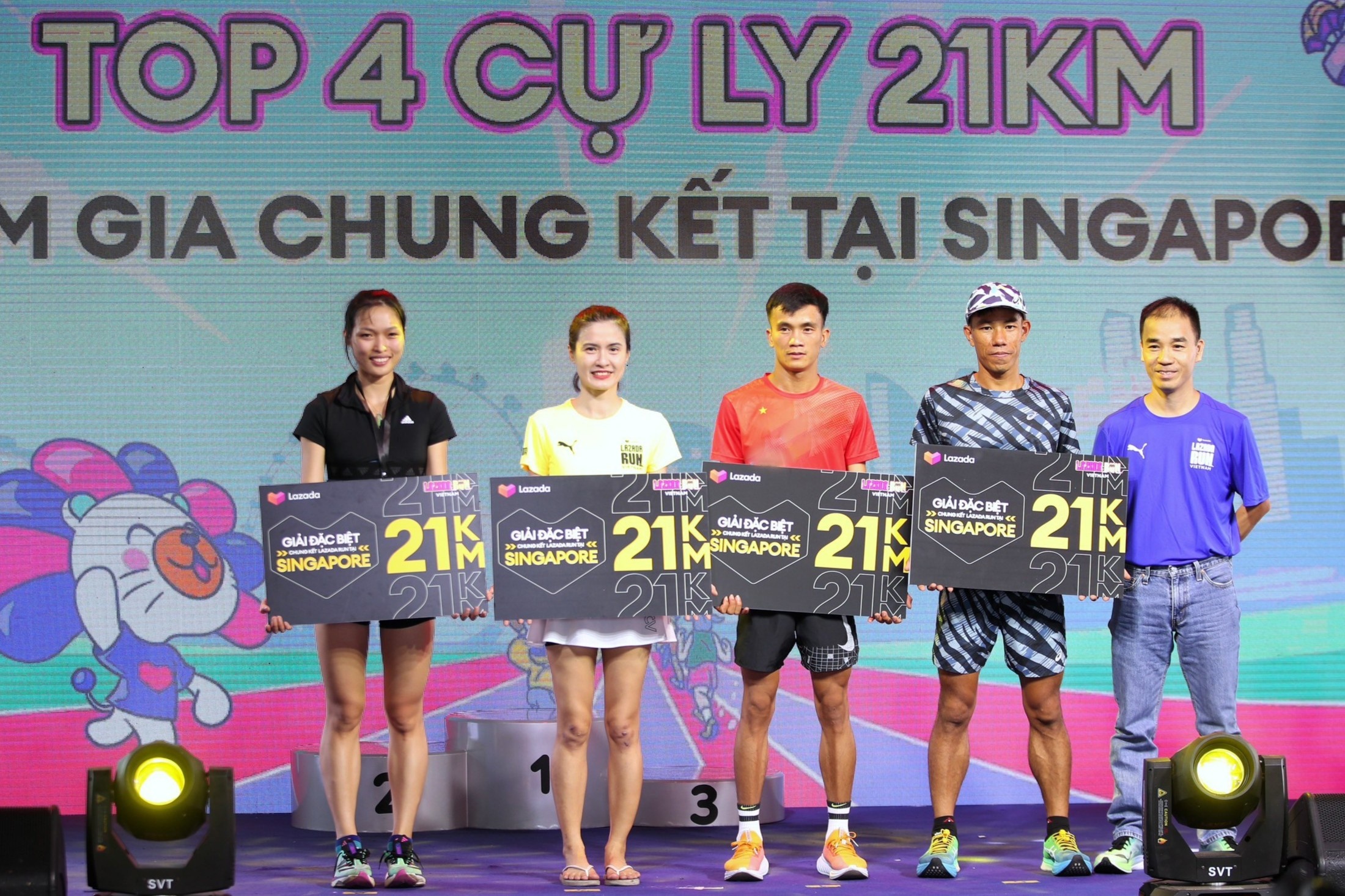 Lo dien 4 runner xuat sac tham gia chung ket Lazada Run tai Singapore hinh anh