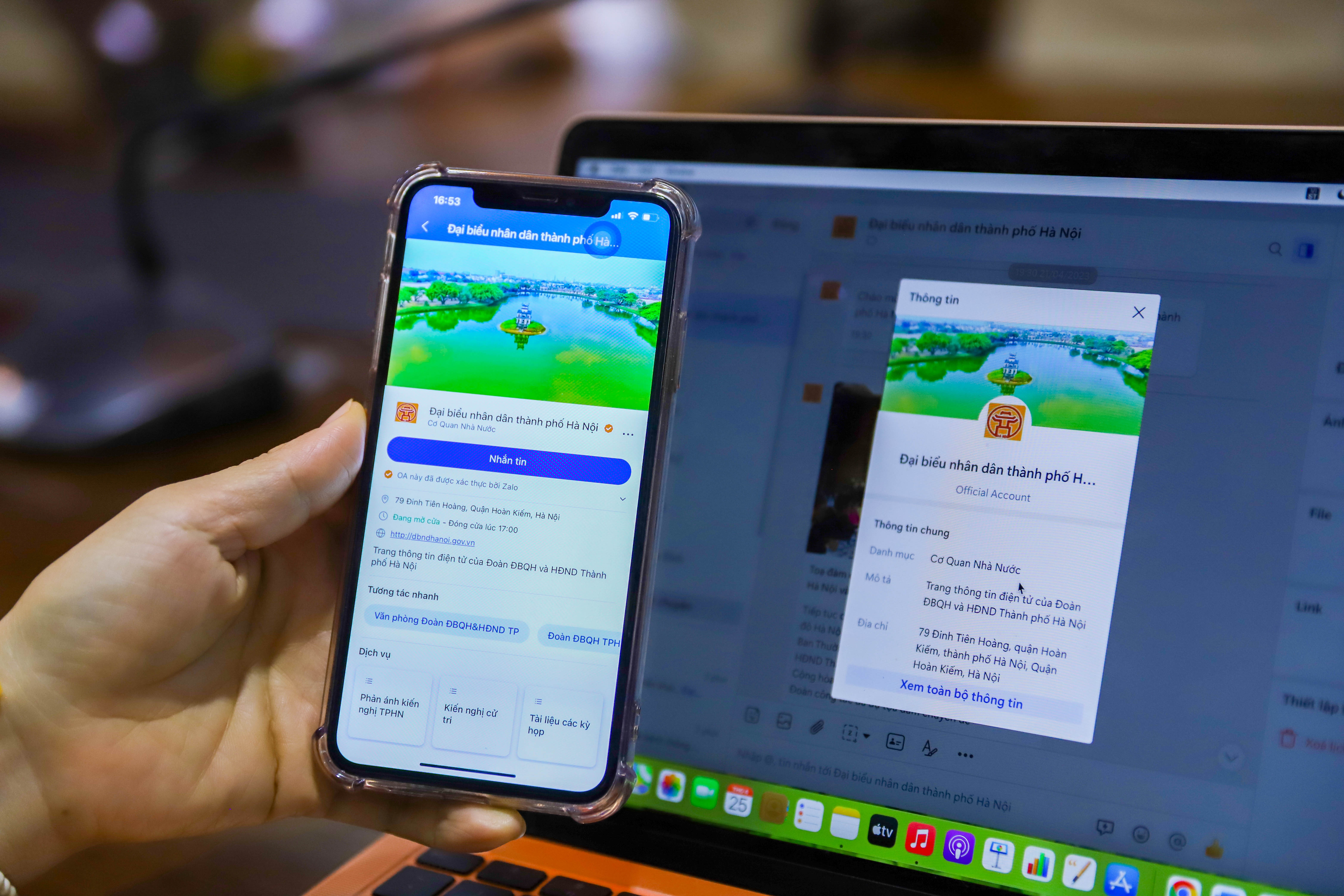 Ha Noi ra mat trang Zalo phuc vu cu tri va nguoi dan hinh anh