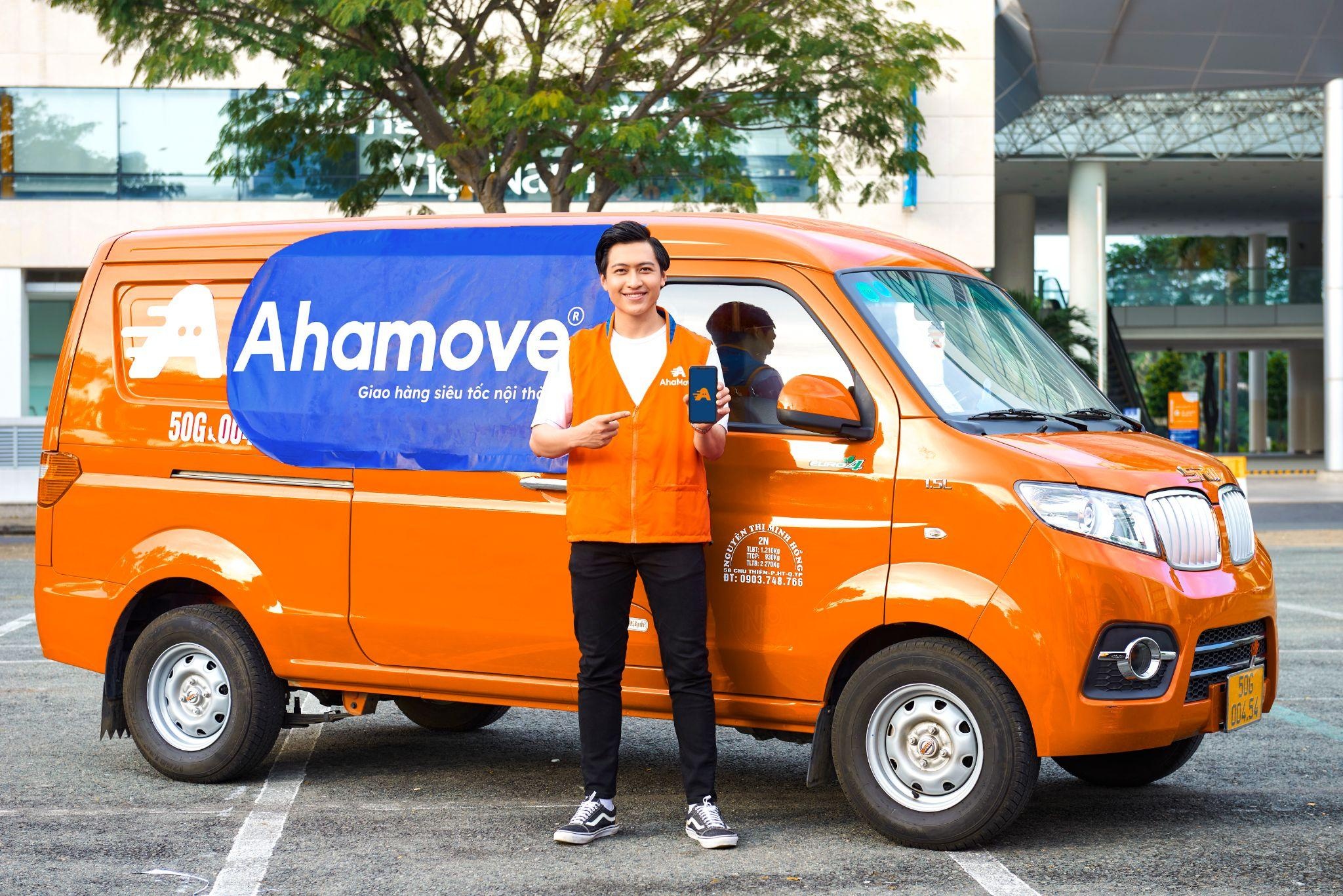 Ahamove ra mat dich vu giao hang 'Xe tai tiet kiem 6H' tai TP.HCM hinh anh