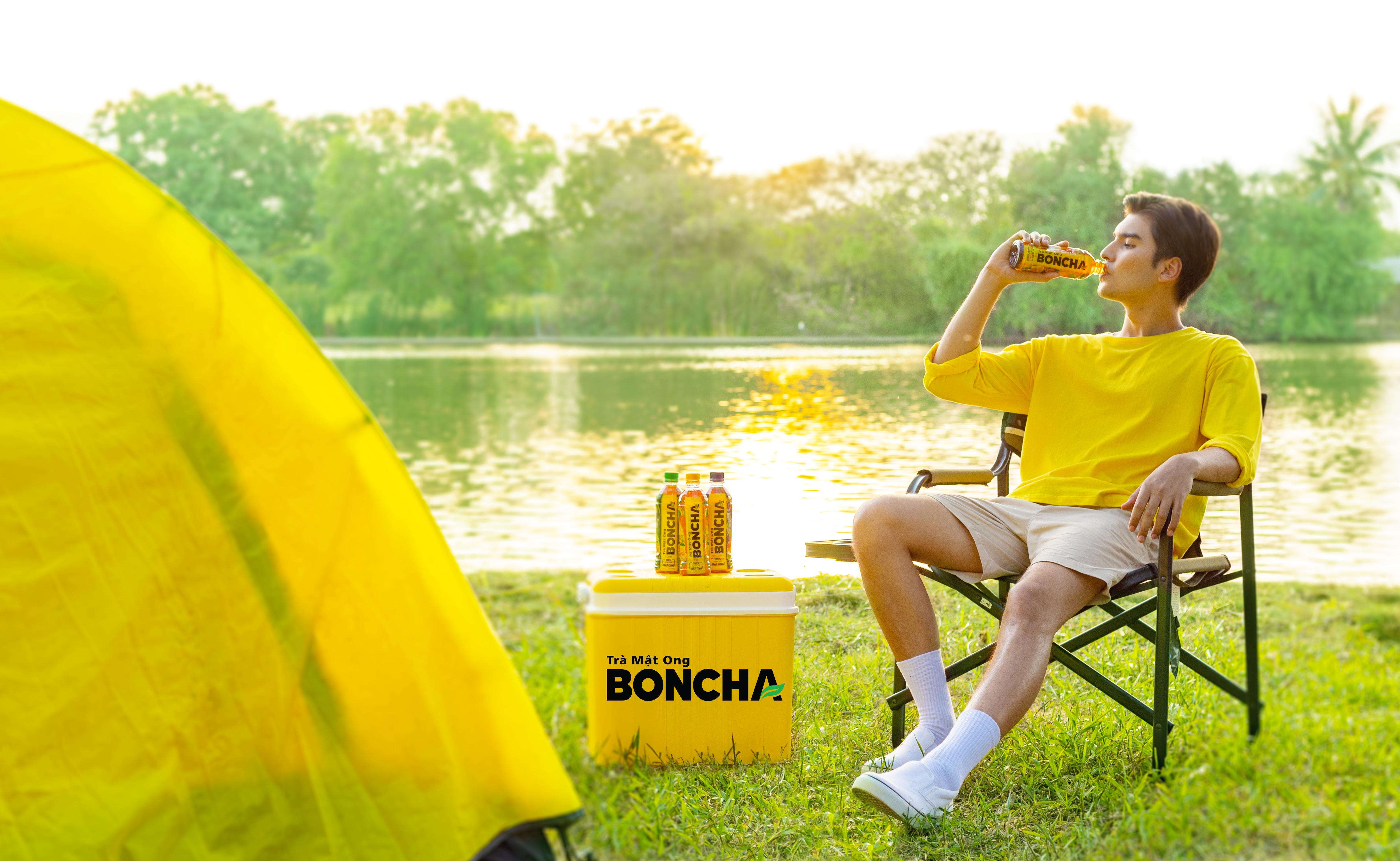 Tra mat ong Boncha thanh mat, giai toa con khat mua he hinh anh