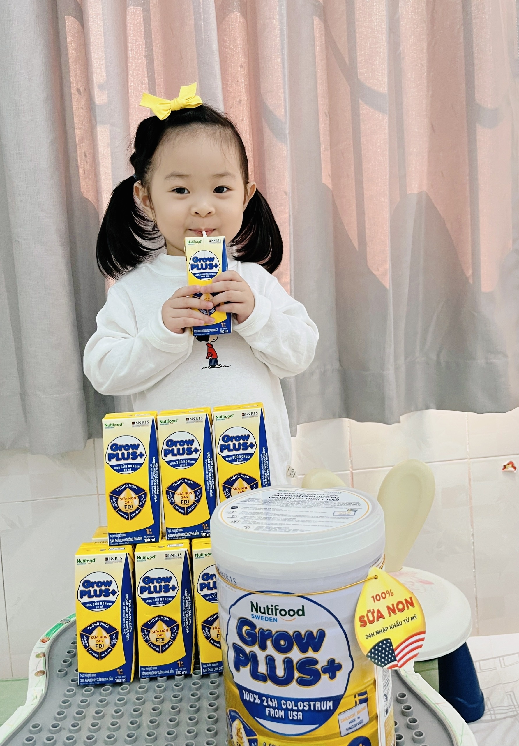 NutiFood GrowPLUS+, Sua non anh 3