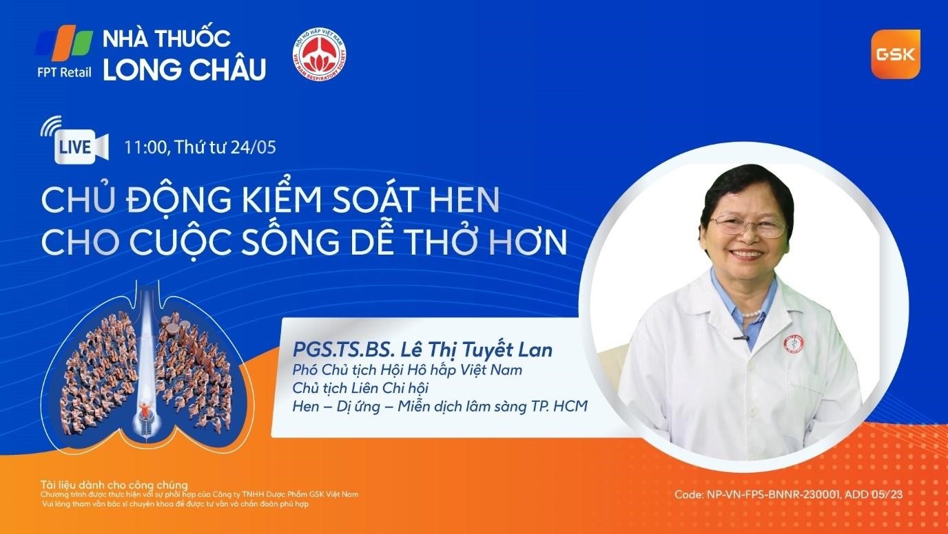 FPT Long Chau phoi hop GSK Viet Nam nang cao nhan thuc ve benh hen hinh anh